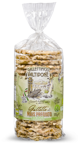 Packaging di gallette di mais biologico